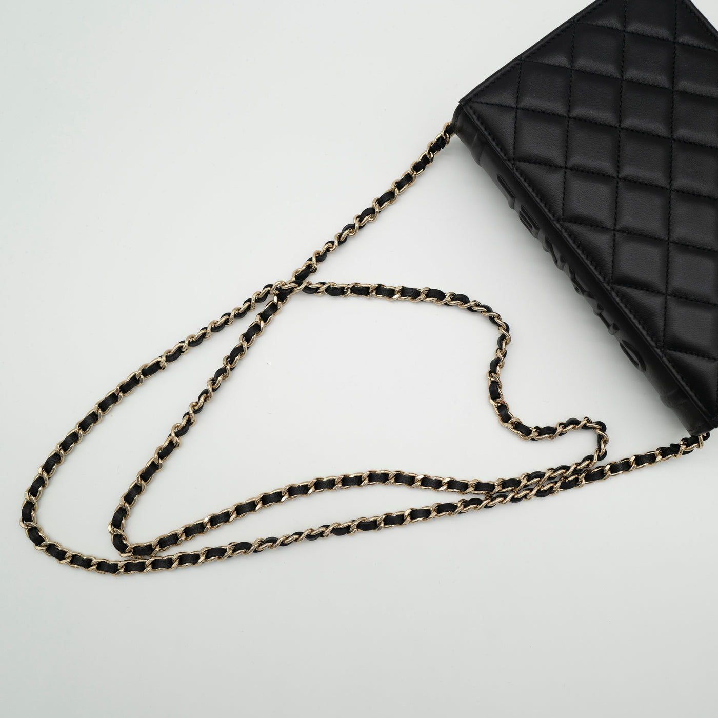 CHANEL Limited Edition Dear Diary Book Wallet on Chain WOC Black Lambskin Light Gold Hardware 22B VIP