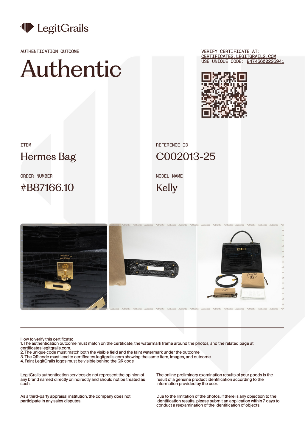 Hermès Black Shiny Porosus Crocodile Sellier Kelly 32 Gold Hardware 1997