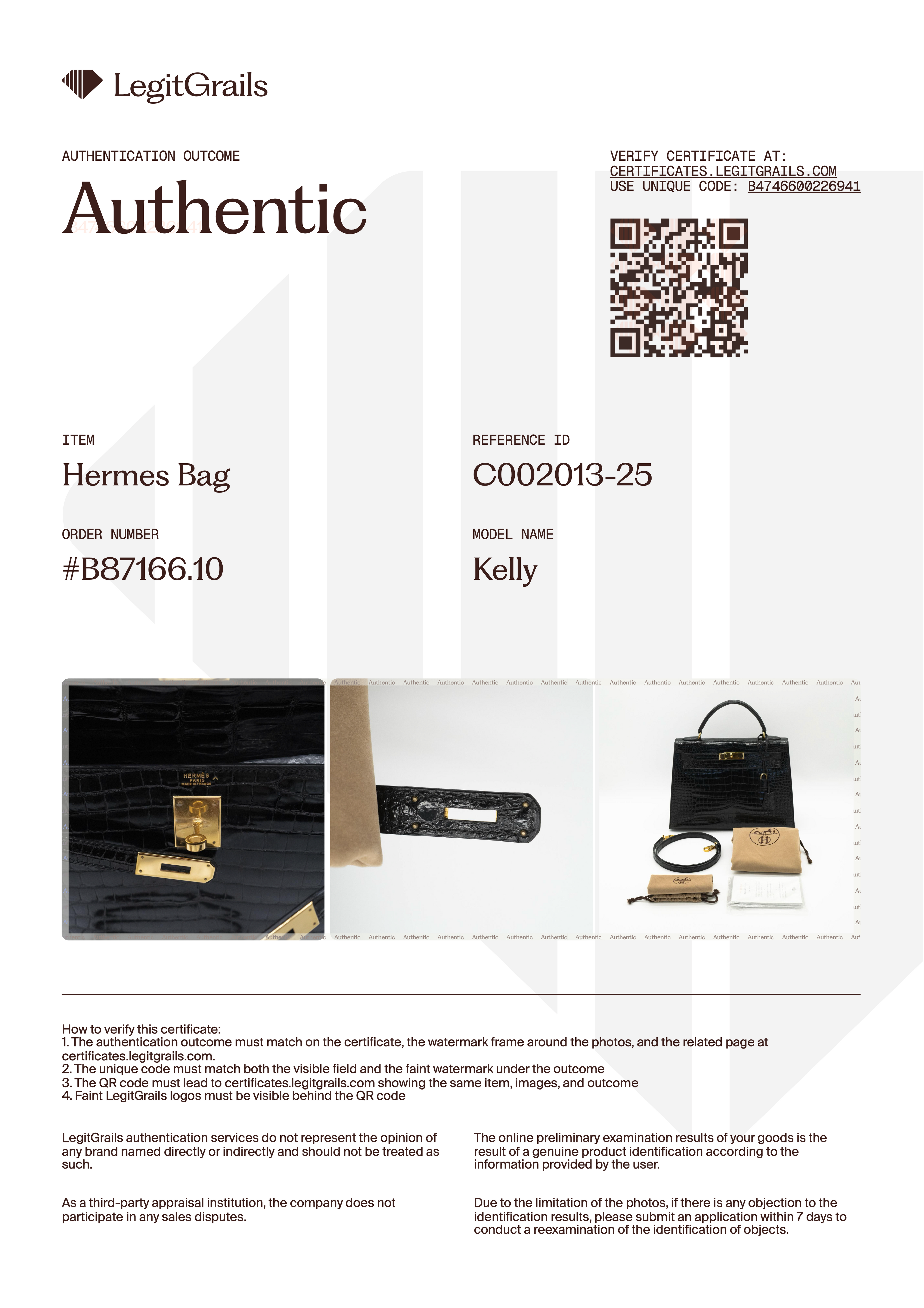 Hermès Black Shiny Porosus Crocodile Sellier Kelly 32 Gold Hardware 1997