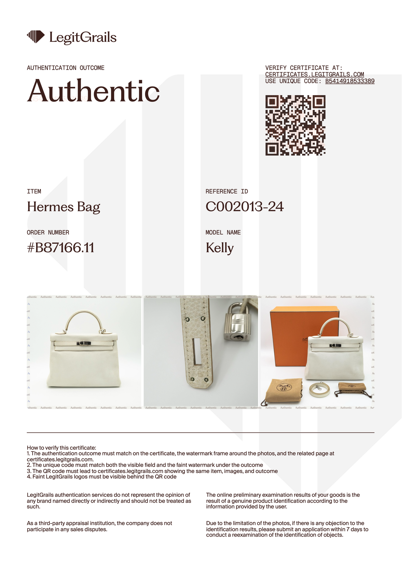 *Rare* Hermès Kelly 32 Retourné Dalmatian White Buffalo Skipper Palladium Hardware 2001 VIP