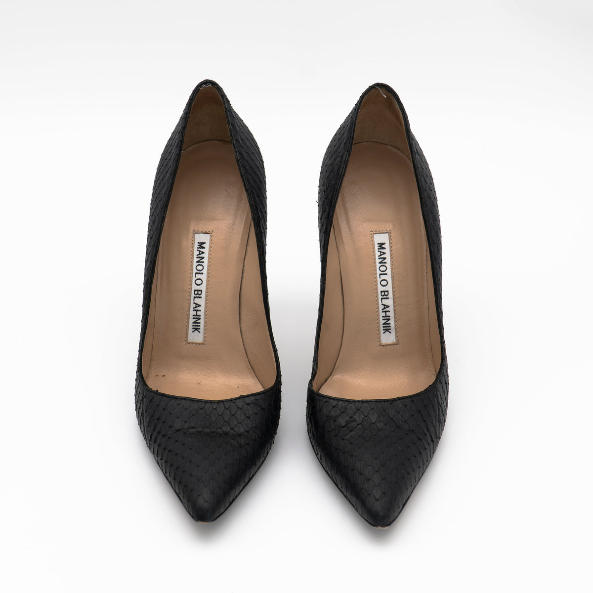 Manolo Blahnik Snakeskin Embossed BB 105 Size 36