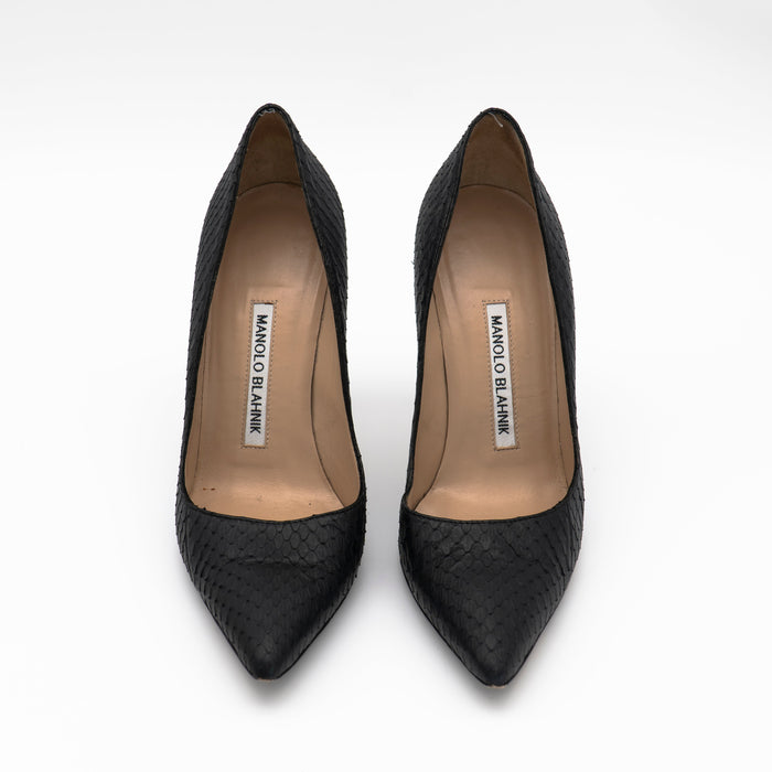 Manolo Blahnik Snakeskin Embossed BB 105 Size 36