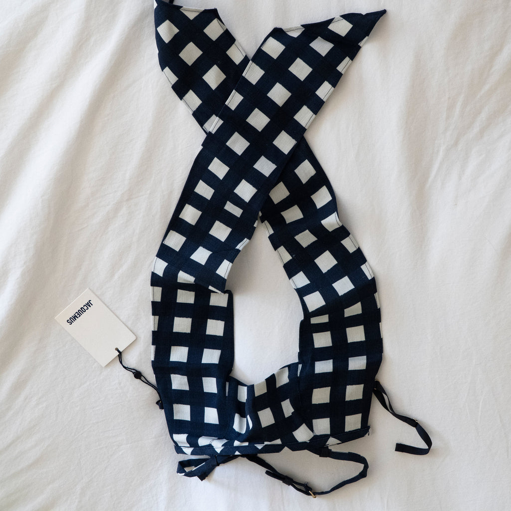 Jacquemus Le Haut Limao Cropped Gingham Halter Top Size 2