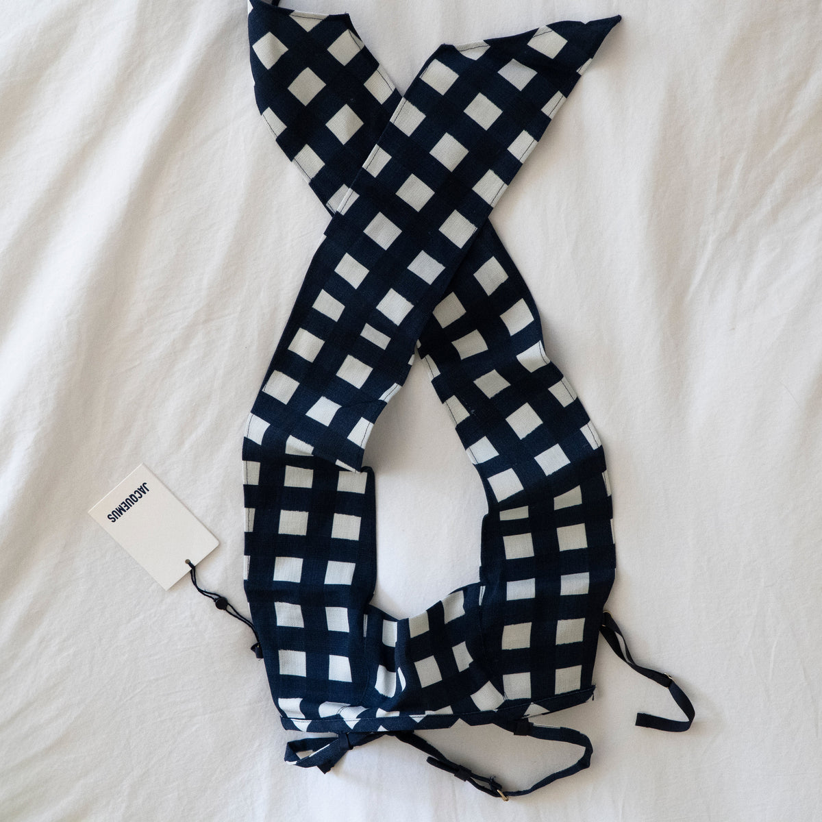 Jacquemus Le Haut Limao Cropped Gingham Halter Top Size 2