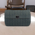 CHANEL Vintage Denim Chocolate Bar Mademoiselle Top Handle Bag 2001