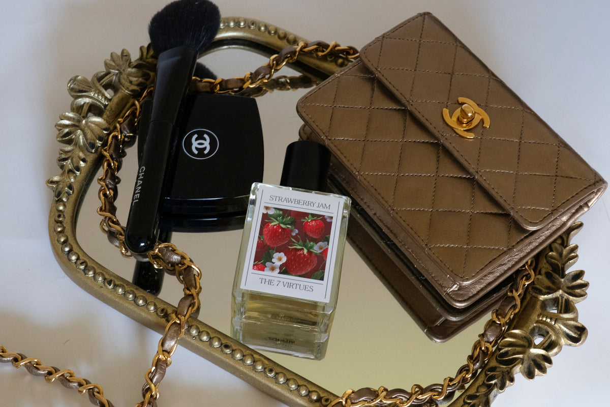 CHANEL Vintage Metallic Gold Extra-Mini Half Flap Bag Lambskin 24K GHW
