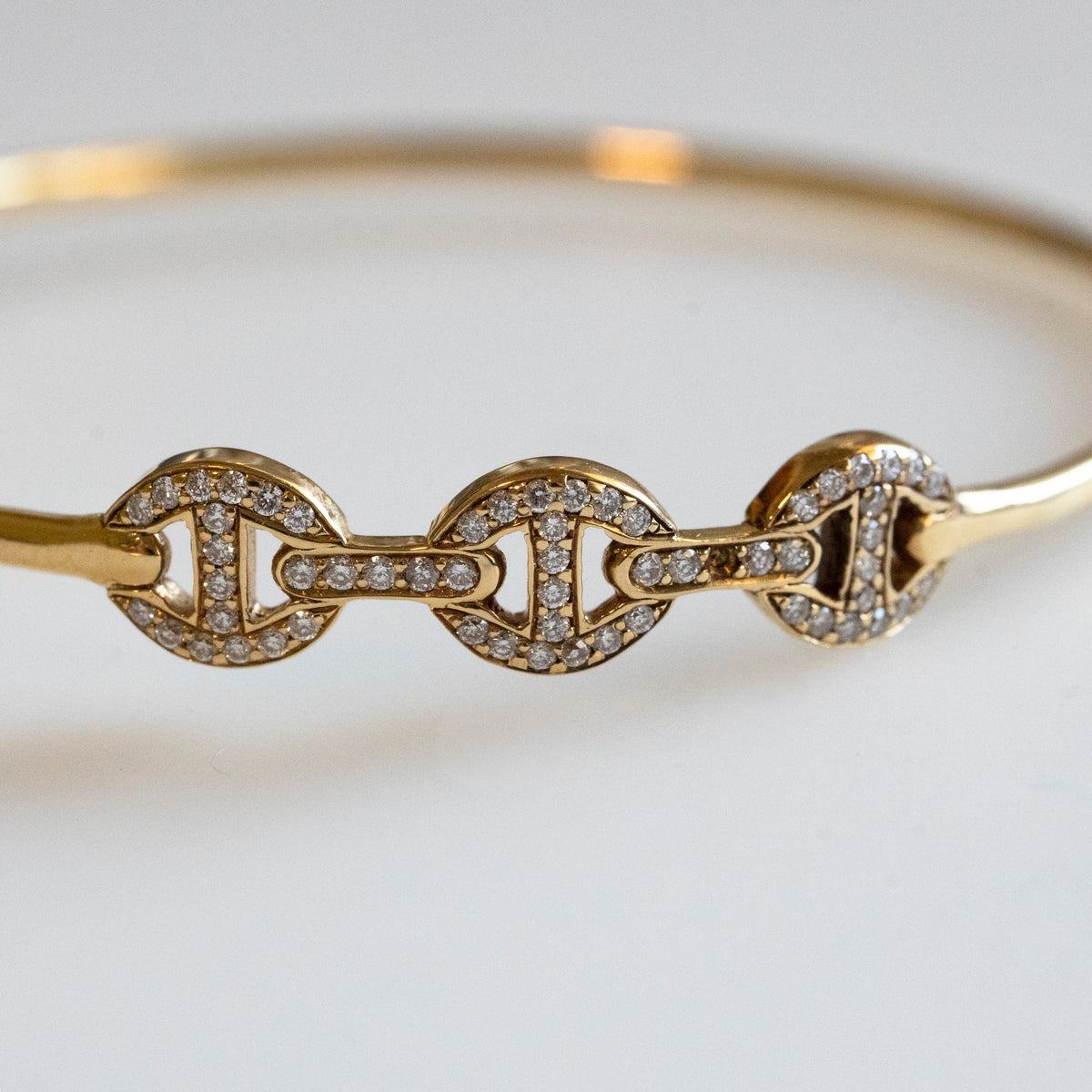 HOORSENBUHS 18K Yellow Gold Hoop Earrings with Diamonds