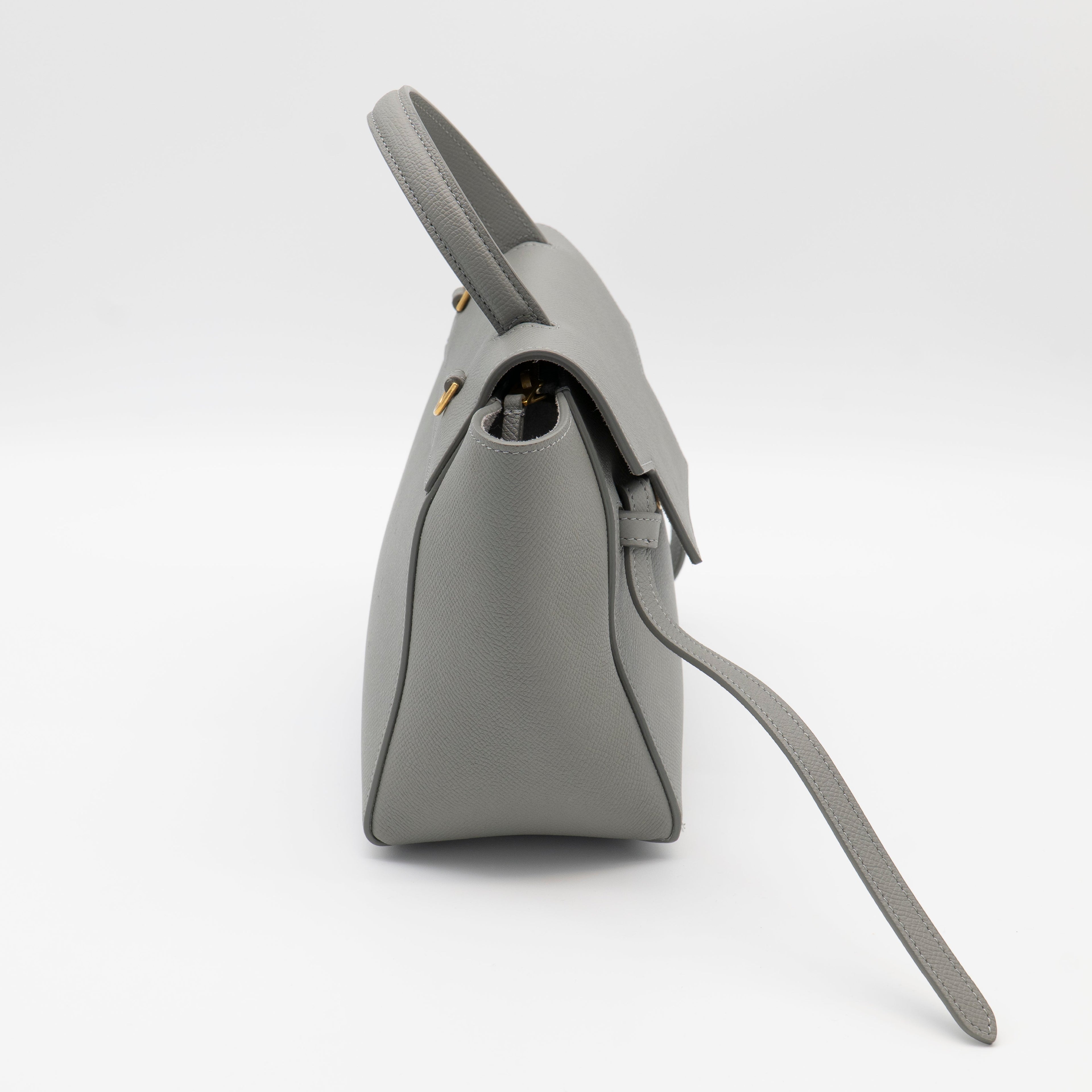 Celine Nano Belt Bag Grained Calfskin Gray