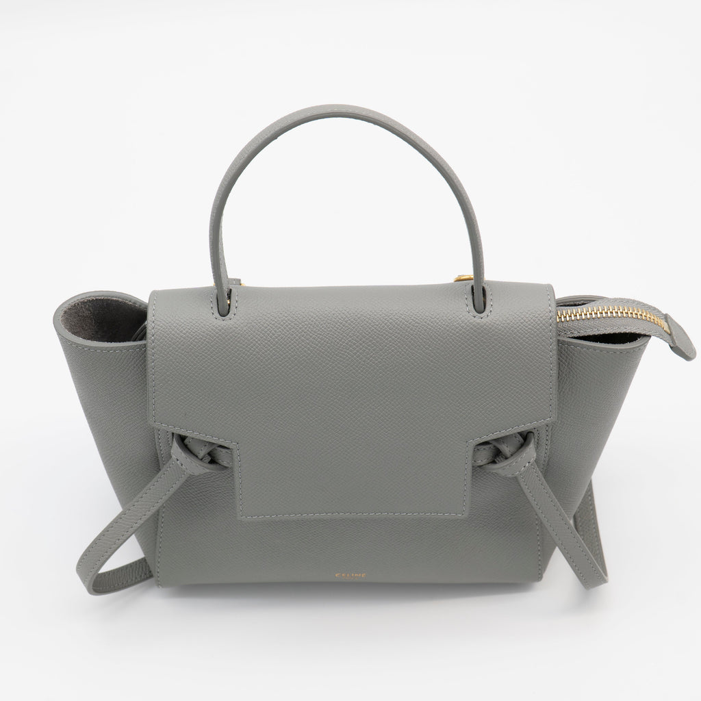 Celine Nano Belt Bag Grained Calfskin Gray