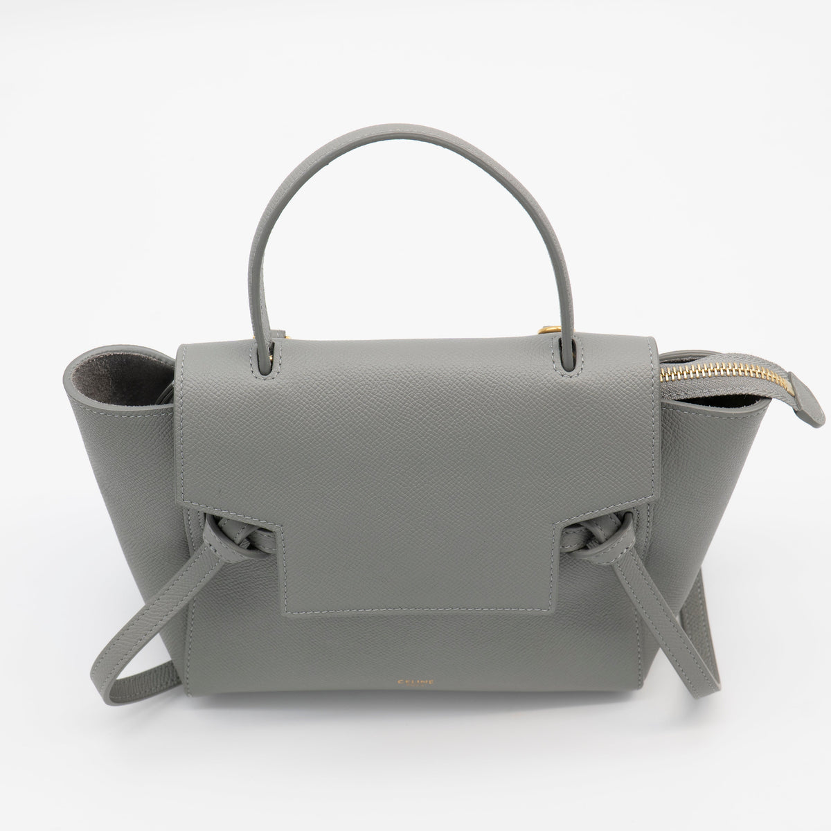 Celine Nano Belt Bag Grained Calfskin Gray