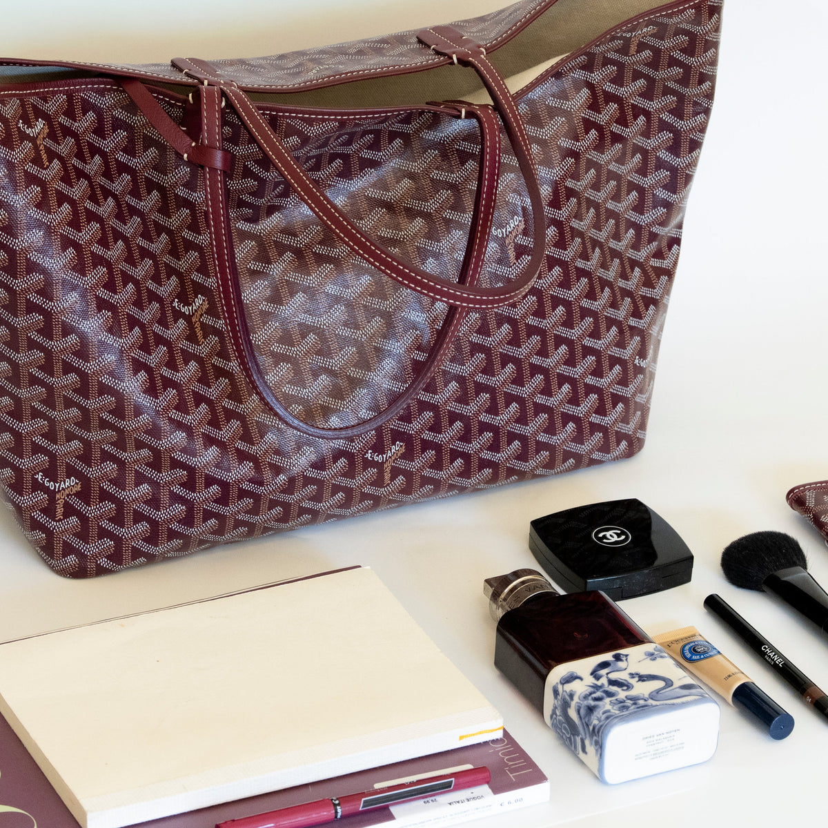 Goyard Goyardine Saint Louis PM Burgundy