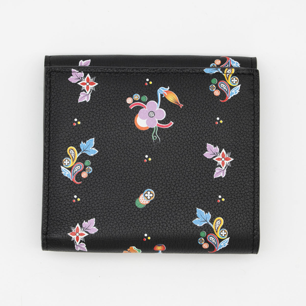 Louis Vuitton Limited Edition Flowers Portefeuille LockMe II Compact Wallet M62081 TA4147