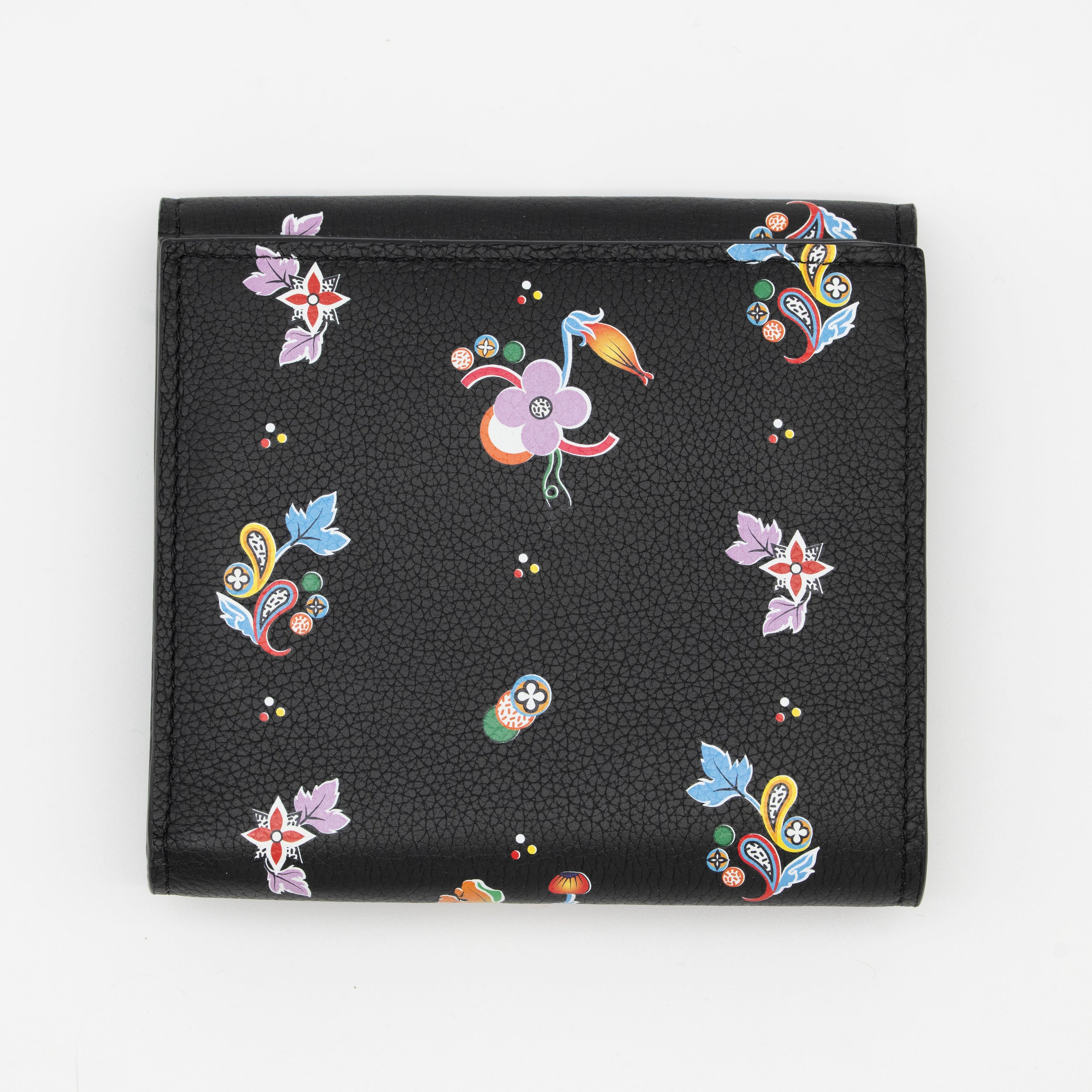 Louis Vuitton Limited Edition Flowers Portefeuille LockMe II Compact Wallet M62081 TA4147