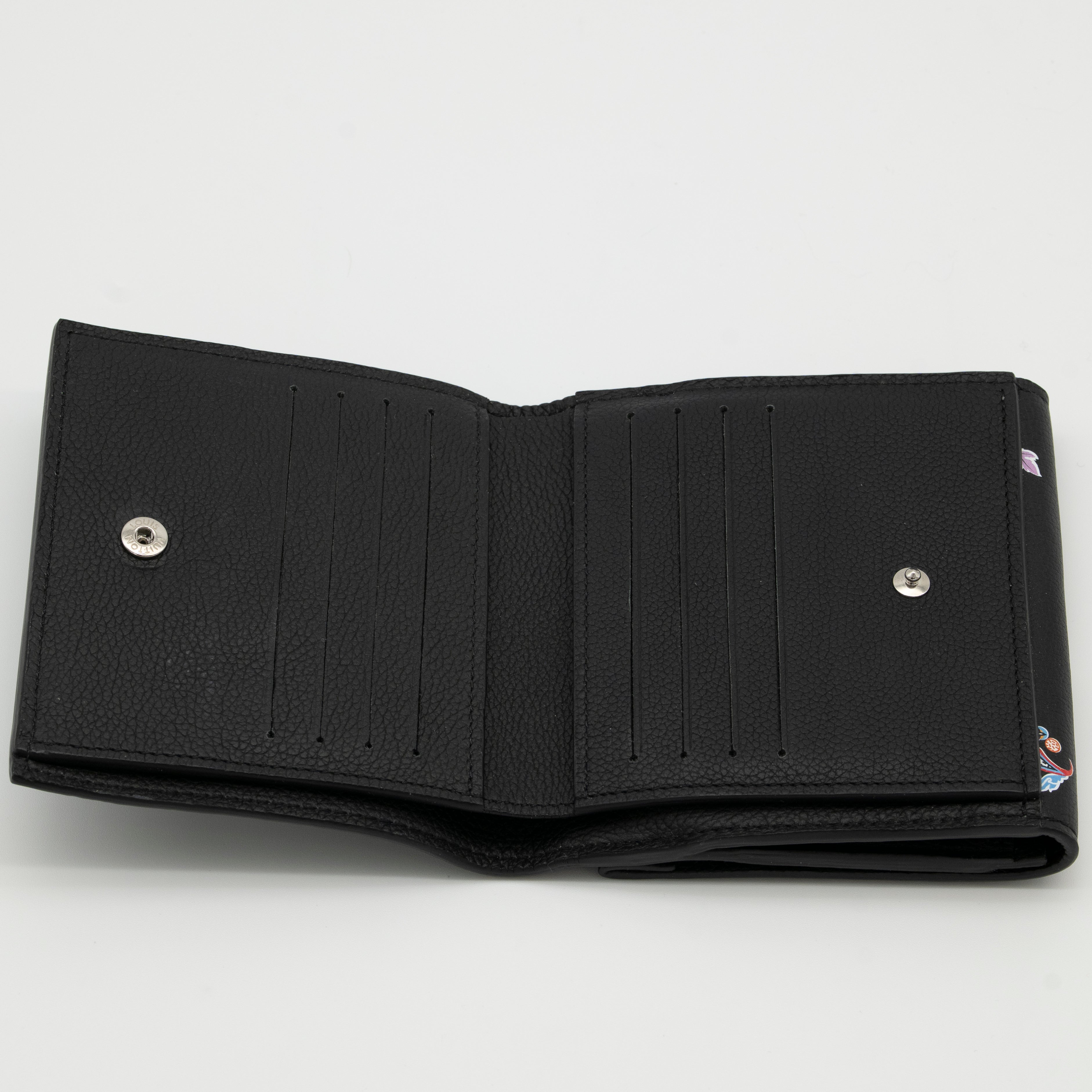 Louis Vuitton Limited Edition Flowers Portefeuille LockMe II Compact Wallet M62081 TA4147