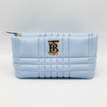 Burberry Soft Lola 2-Way Clutch with Strap Baby Blue