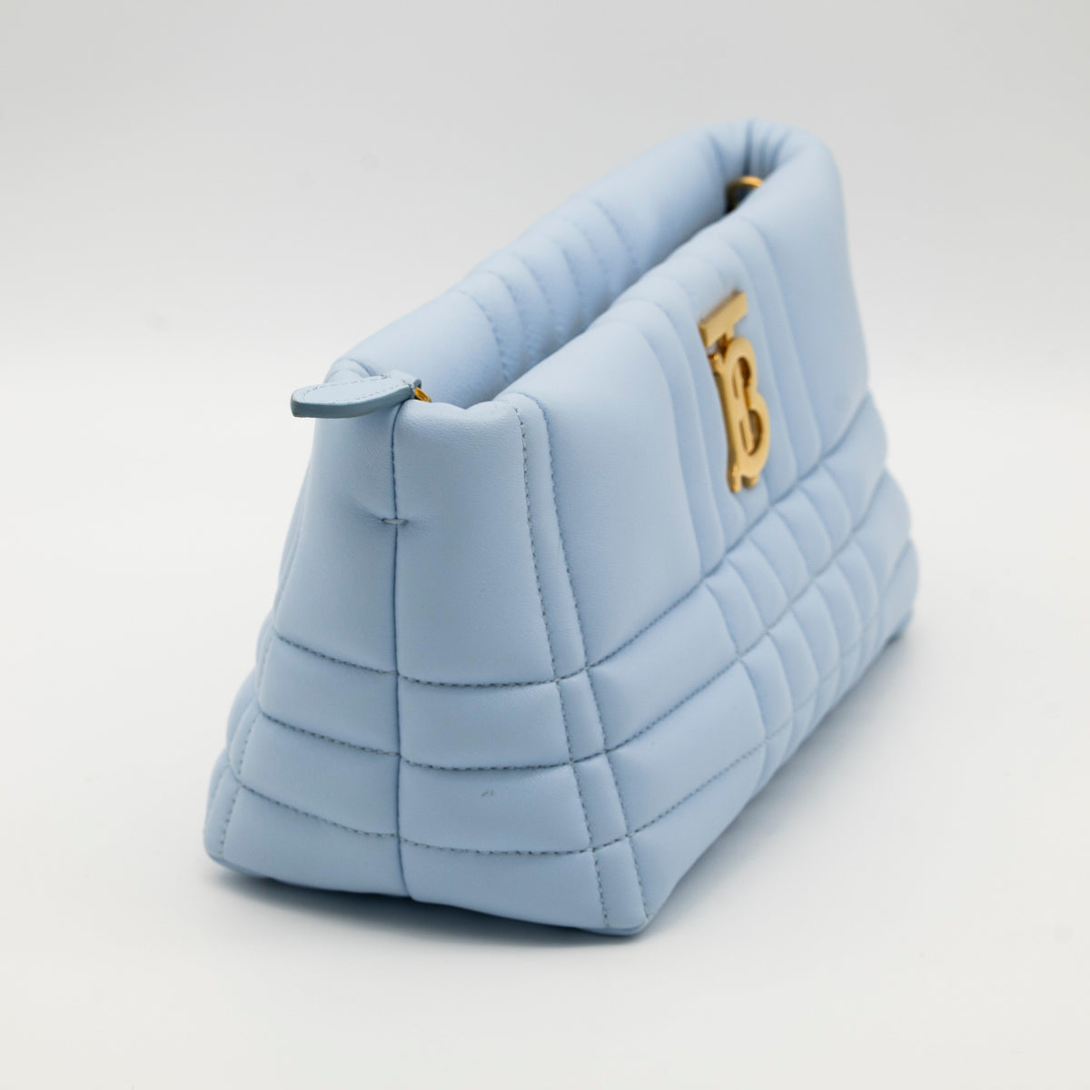 Burberry Soft Lola 2-Way Clutch with Strap Baby Blue