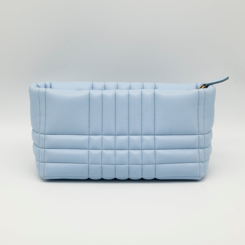 Burberry Soft Lola 2-Way Clutch with Strap Baby Blue