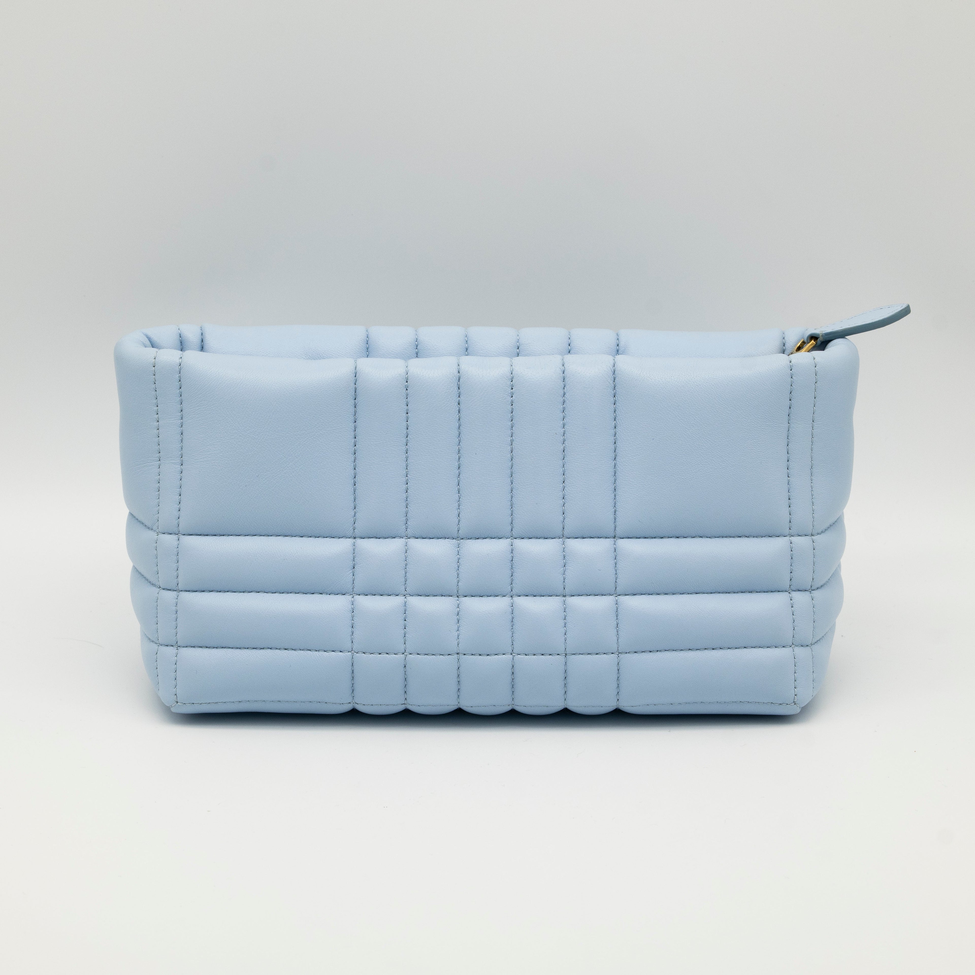 Burberry Soft Lola 2-Way Clutch with Strap Baby Blue