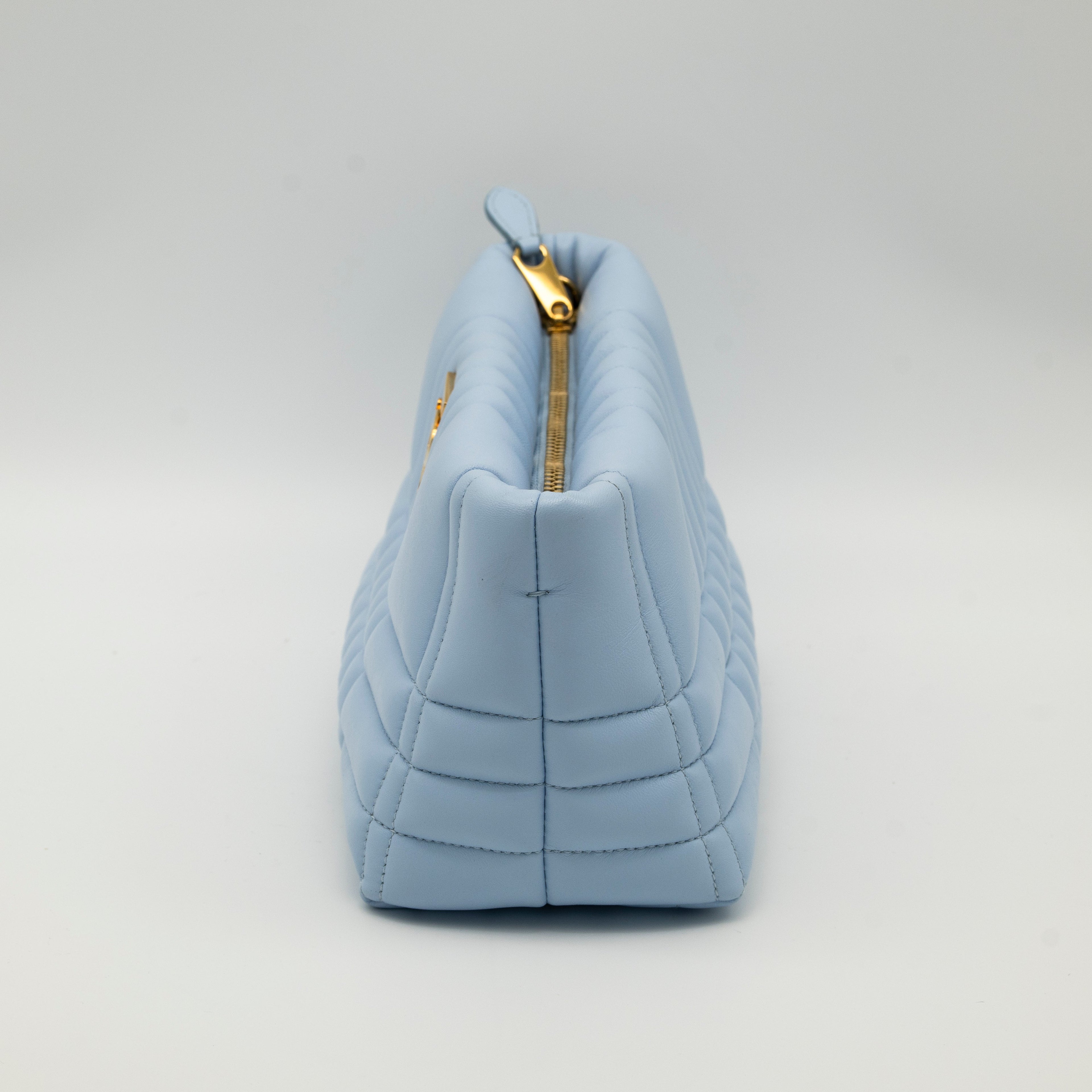 Burberry Soft Lola 2-Way Clutch with Strap Baby Blue