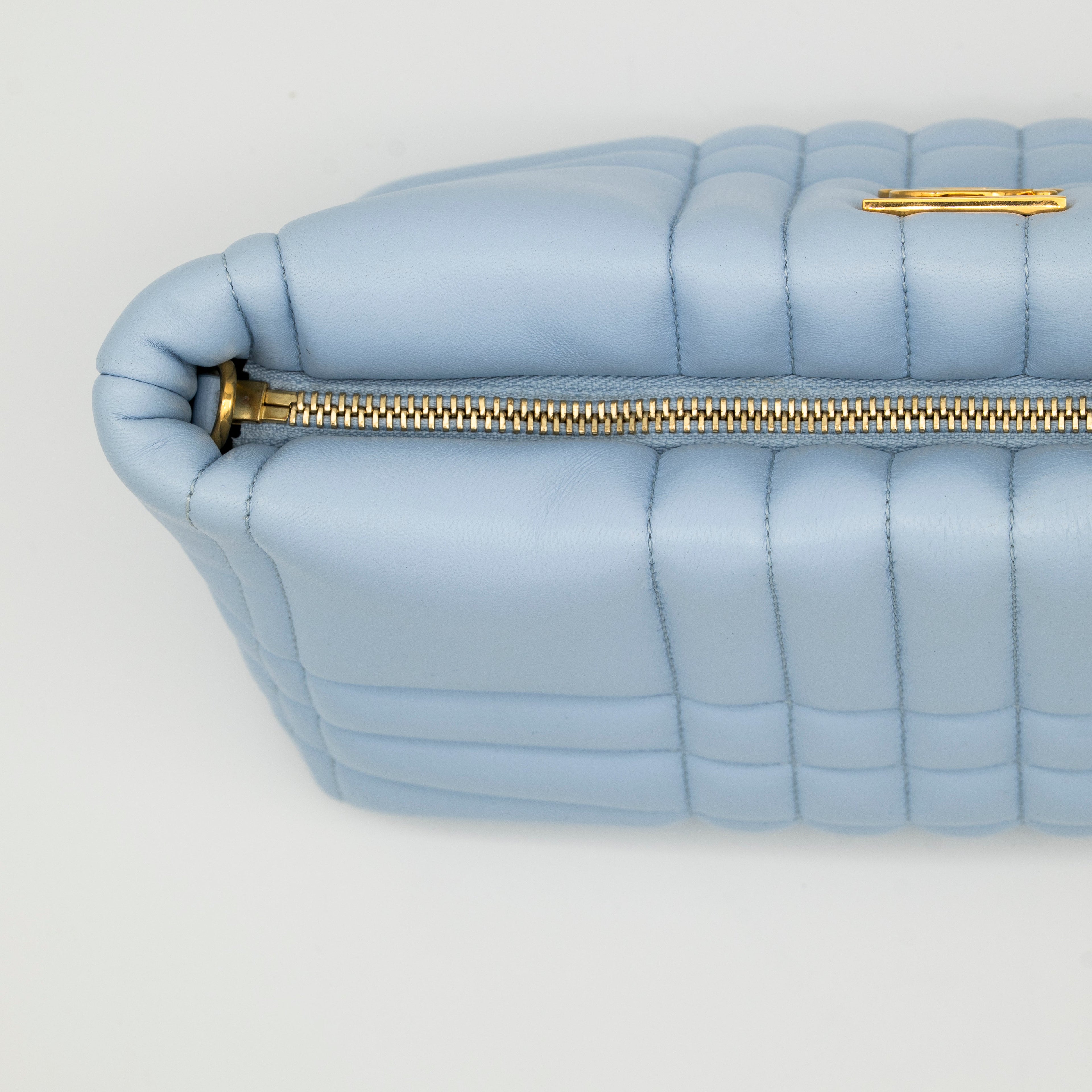 Burberry Soft Lola 2-Way Clutch with Strap Baby Blue