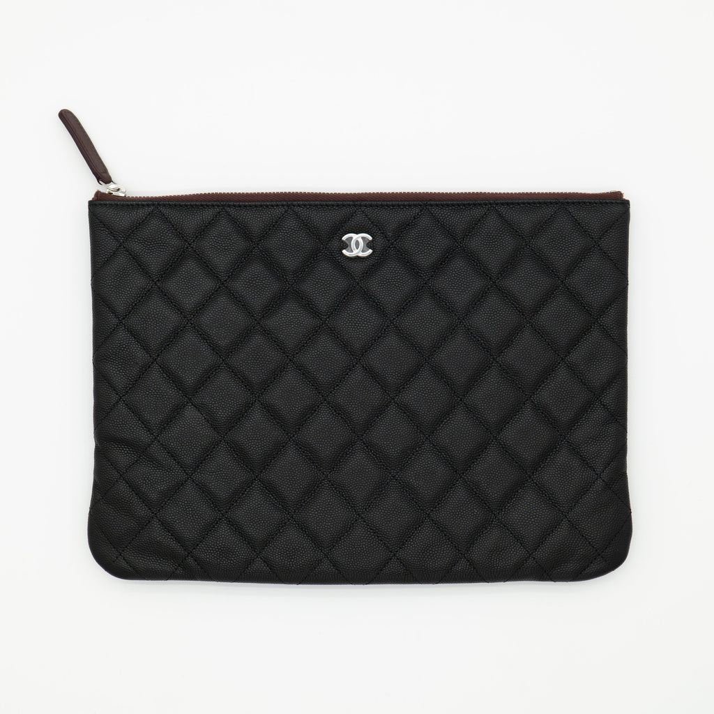 CHANEL Caviar Medium O Case with Exclusive White Packaging from 31 Rue Cambon
