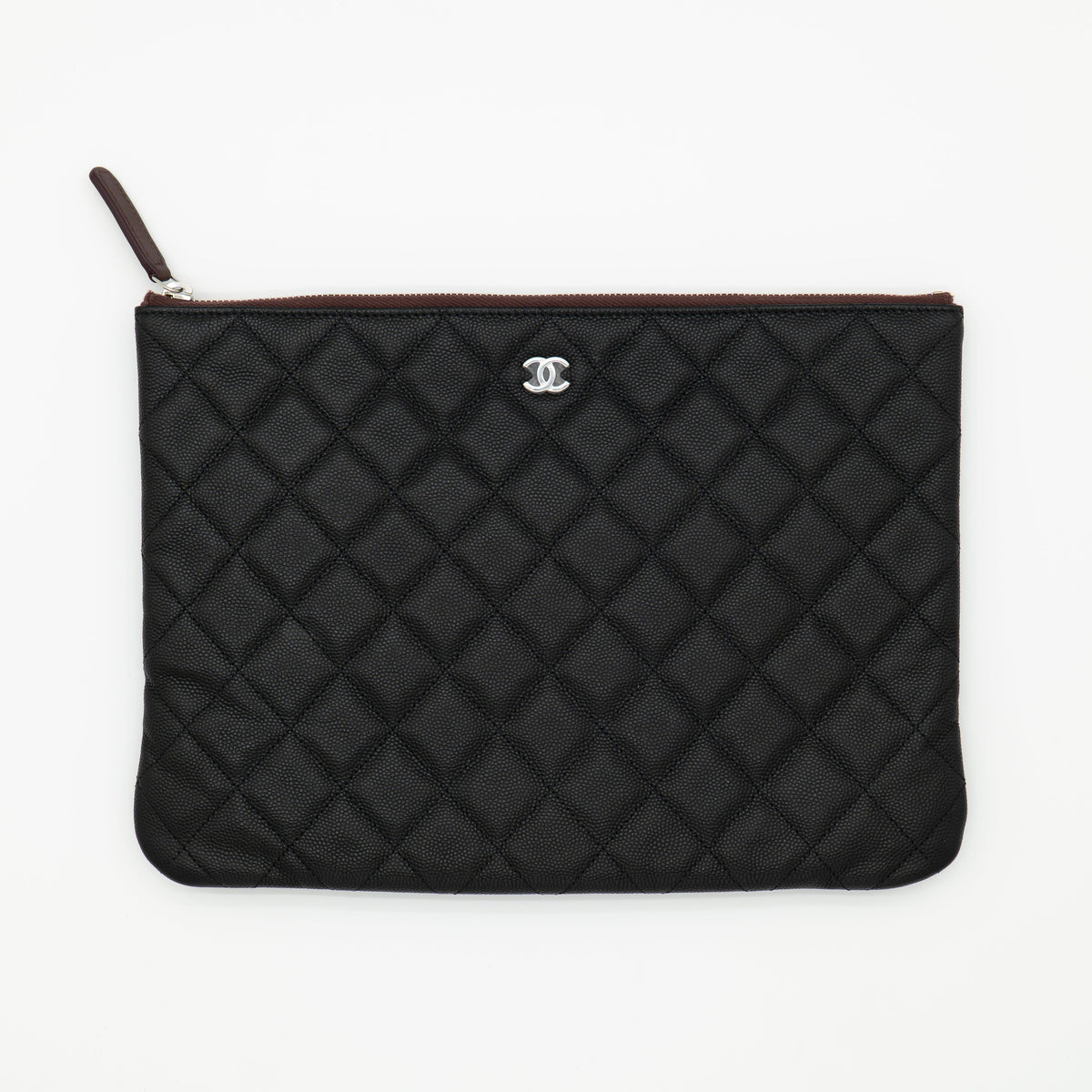 CHANEL Caviar Medium O Case with Exclusive White Packaging from 31 Rue Cambon