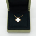 Van Cleef & Arpels Mother of Pearl Vintage Alhambra Necklace 18K Yellow Gold Full Set