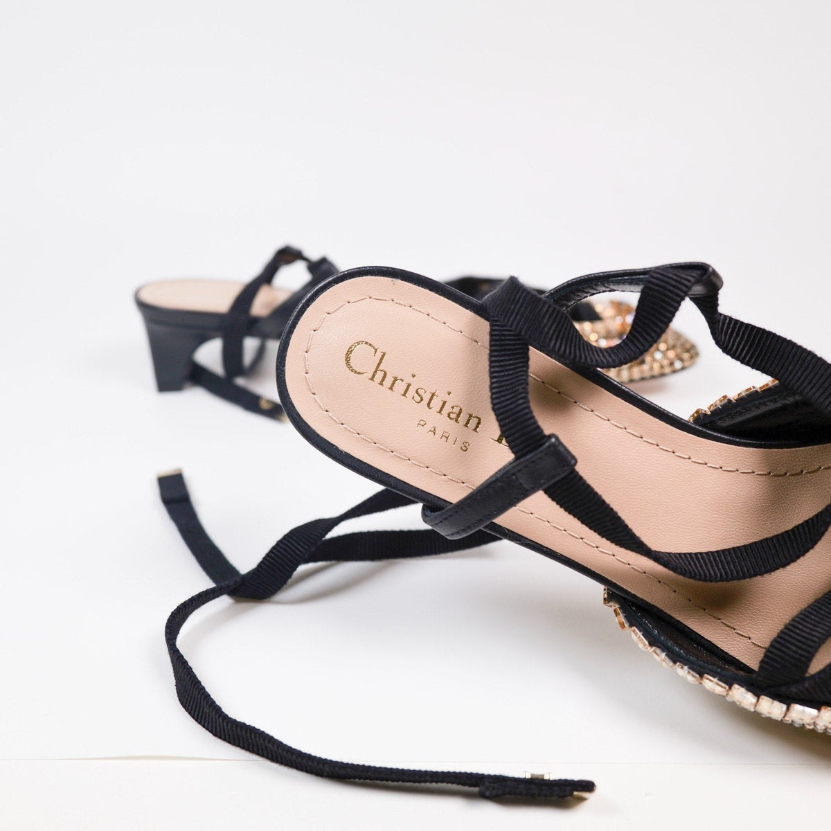 Christian Dior Ultra-Rare FW23 Crystal Embellished D-Envol Lace-Up Pump EU 36