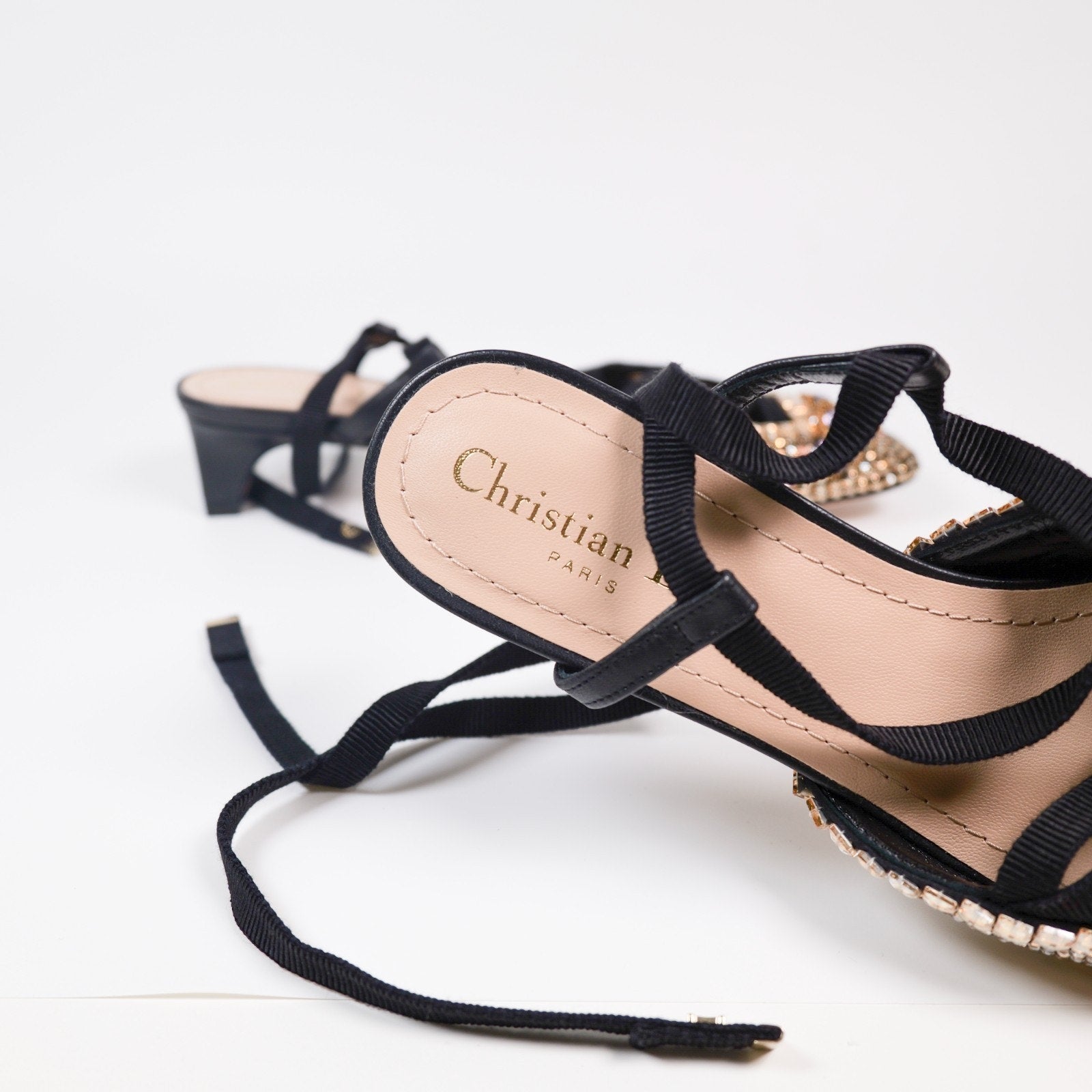 Christian Dior Ultra-Rare FW23 Crystal Embellished D-Envol Lace-Up Pump EU 36