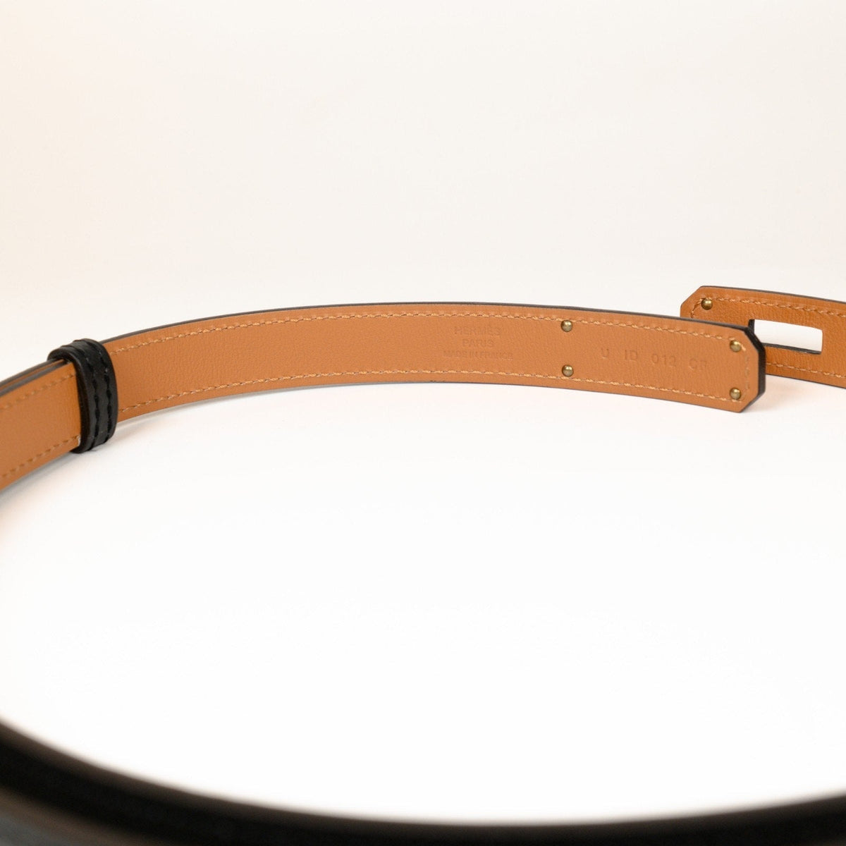 Hermès Kelly 18 Belt Black Epsom Leather Rose Gold Hardware U 2022